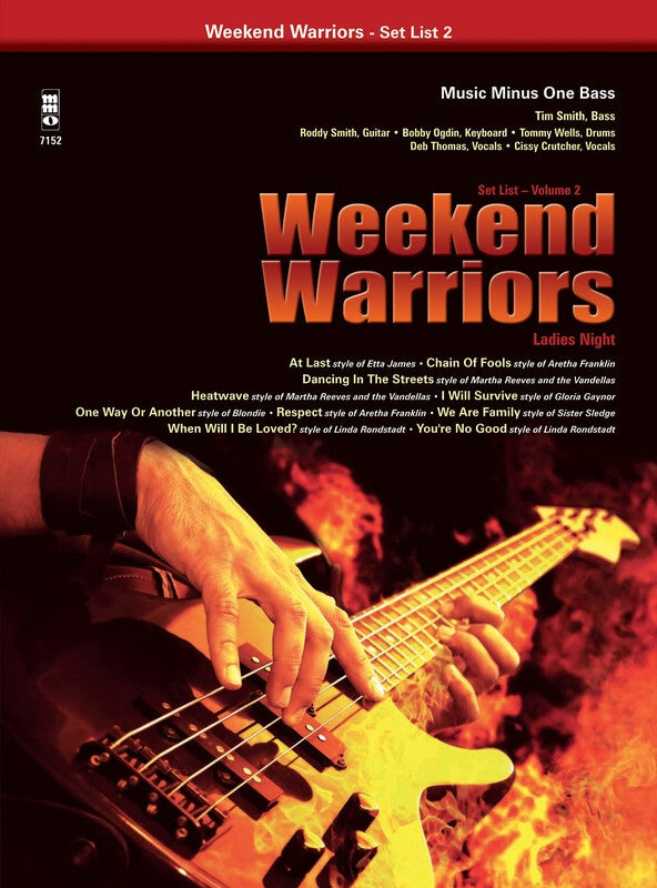 Weekend Warriors Set List 2 Ladies Night Singer's Songbook Music Minus One Bass BK/CD