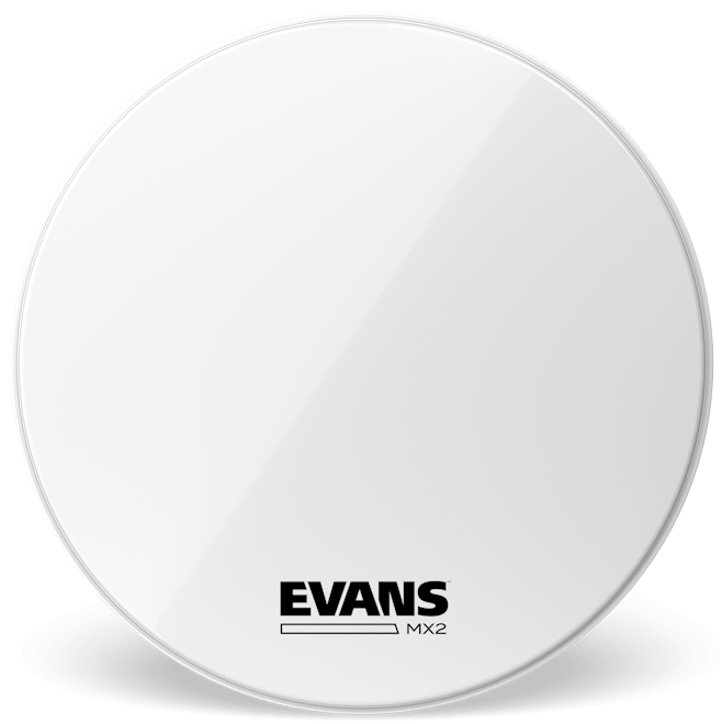 Evans MX2 White Marching 30" Bass Drum Head
