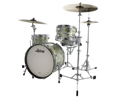 Ludwig Classic Maple FAB 3 Piece Drum Kit in Blue Olive Oyster