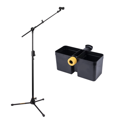 Hercules MS523B PRO EZ Clutch Tripod Hideaway Boom Mic Stand w/ BONUS STAND CUP HOLDER!
