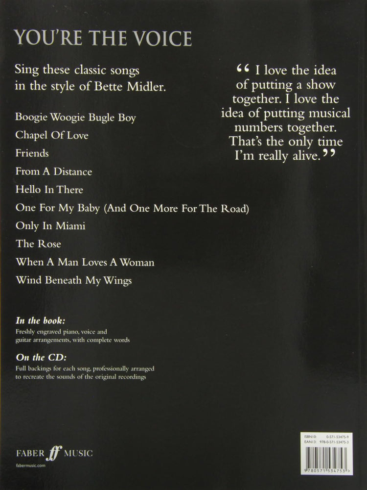 You're The Voice Bette Midler PVG/CD