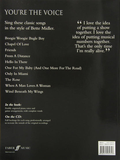 You're The Voice Bette Midler PVG/CD