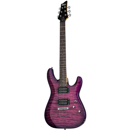 Schecter C-6 Plus Electric Guitar in Magenta