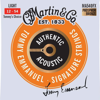 Martin Phosphor Bronze Authentic Flexible Core Light Acoustic Strings 12-54 Gauge