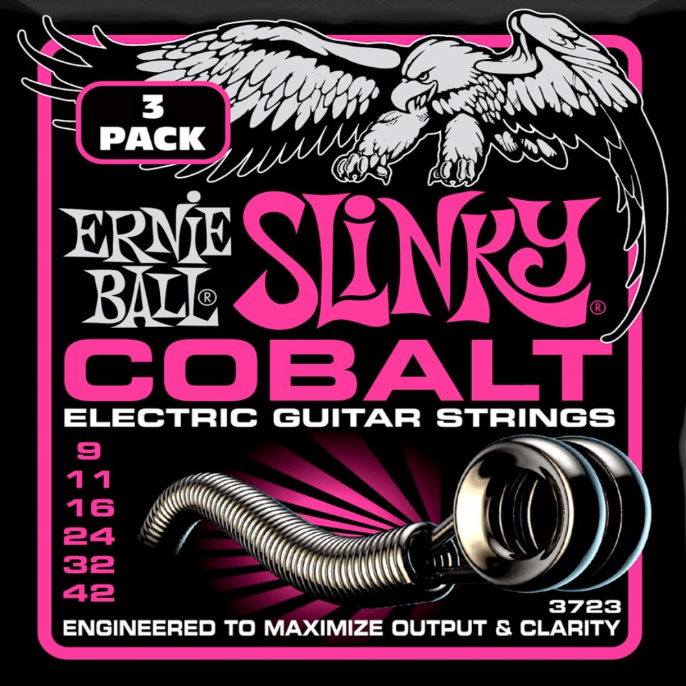 Ernie Ball Super Slinky Cobalt Electric Guitar Strings 3 Pk 9-42 Gauge