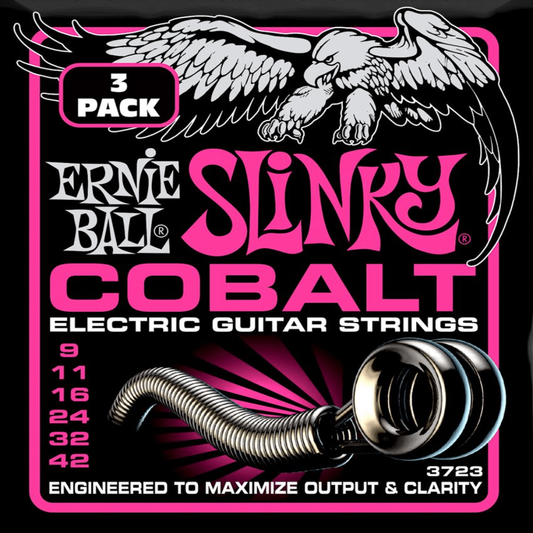 Ernie Ball Super Slinky Cobalt Electric Guitar Strings 3 Pk 9-42 Gauge