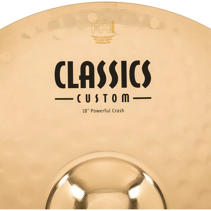 Meinl Cymbals Classics Custom Brilliant 18" Powerful Crash