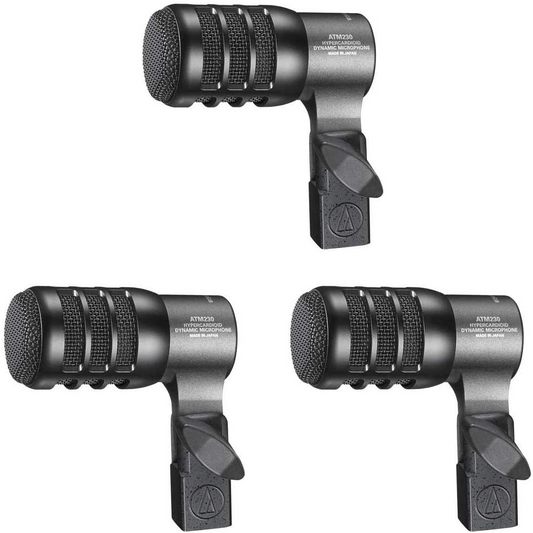 Audio Technica ATM230PK Dynamic Instrument Microphones 3 Pack