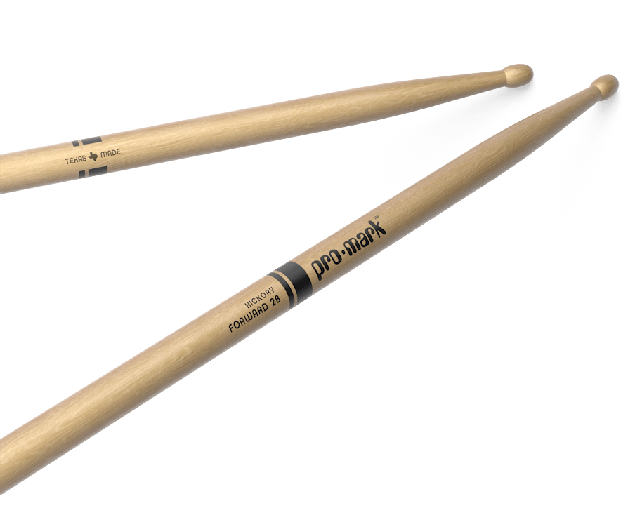 Promark Forward 2B Lacquered Hickory Wood Tip Drumsticks
