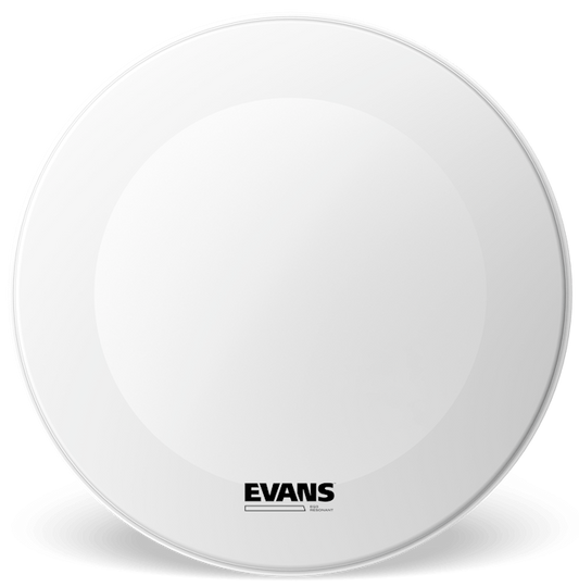 Evans EQ3 Resonant Coated White No Port 24" Bass Drum Head