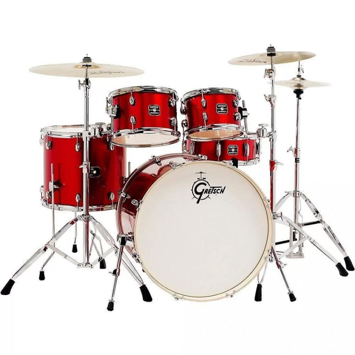 Gretsch Energy Series 5 Piece Drum Kit in Red Sparkle