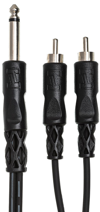 HOSA CYR101 Y Cable 1/4" TS to Dual RCA 1M