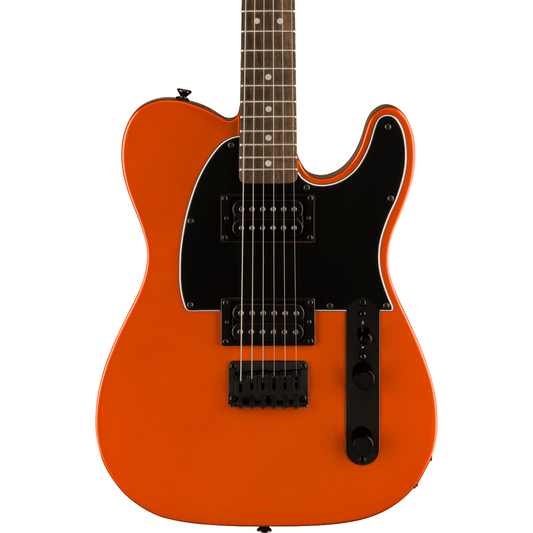 Squier FSR Affinity Series Telecaster HH, Laurel Fingerboard, Black Pickguard, Matching Headstock, Black Hardware in Metallic Orange