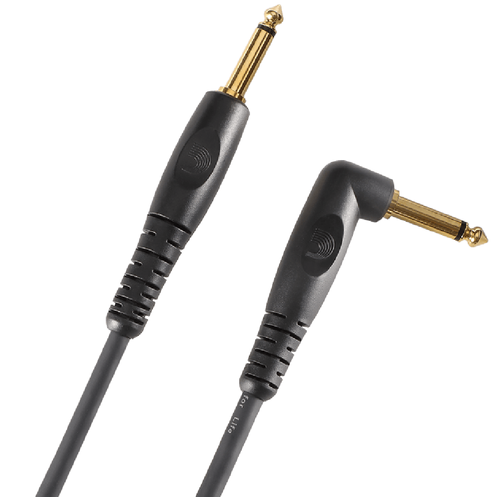 D'Addario Planet Waves 10' Custom Series Straight Right Angle Instrument Cable