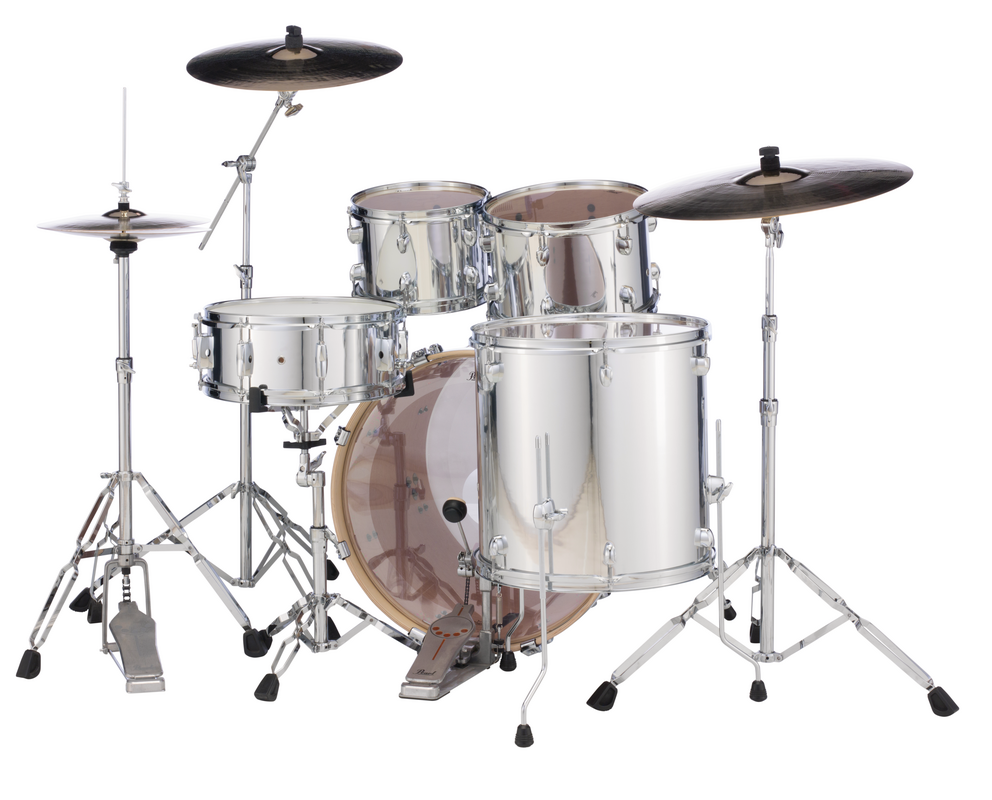 Pearl EXX Export 22" Fusion Plus 5 Piece Drum Kit in Mirror Chrome