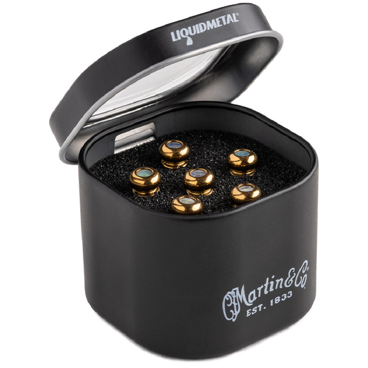 Martin Luxe Liquid Metal Bridge Pins in Gold with Pearl