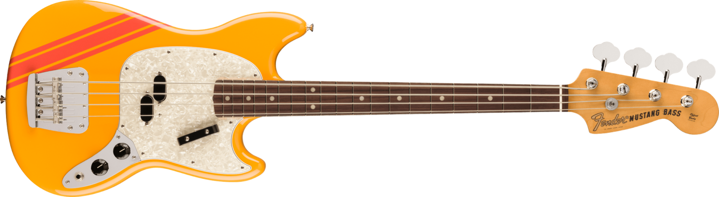 Fender Vintera II '70s Competition Mustang Bass, Rosewood Fingerboard in Competition Orange