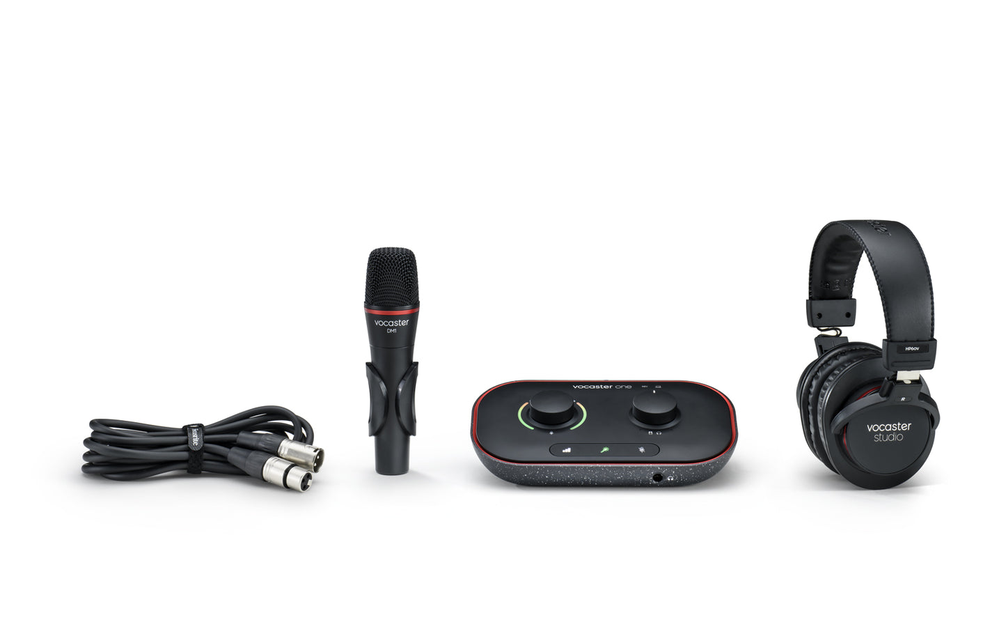 Focusrite Vocaster One Studio essential podcasting kit