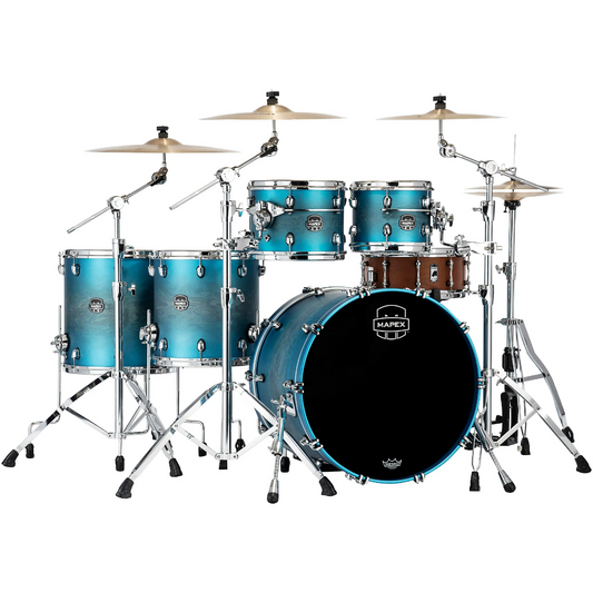 Mapex Saturn Evolution Workhorse 5-Piece Shell Pack in Exotic Azure Burst Lacquer