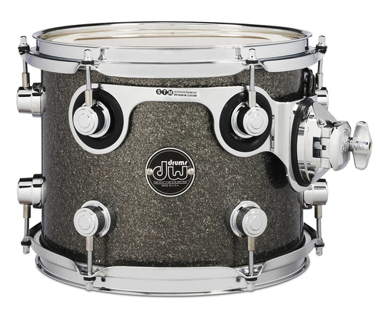 DW Performance Series 8" x 10" Mounted Tom Pewter Sparkle FinishPly Snare Drum