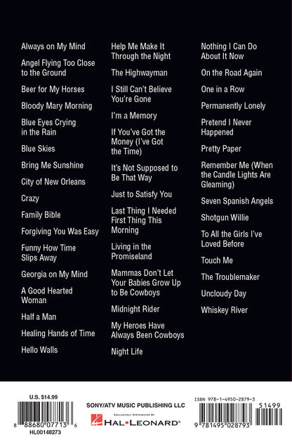 Willie Nelson Guitar Chord Songbook