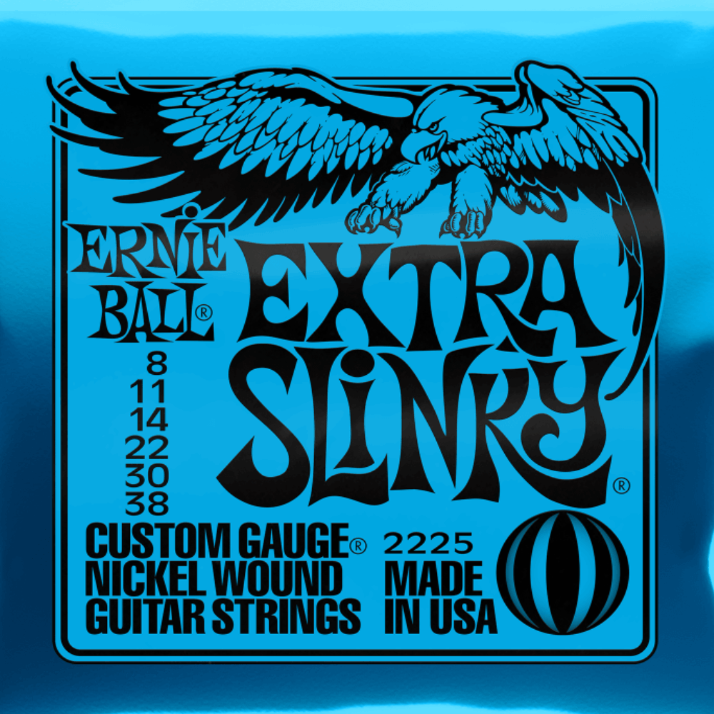 Ernie Ball 2225 Extra Slinky Nickel Wound Electric Guitar Strings .08-.38 Gauge