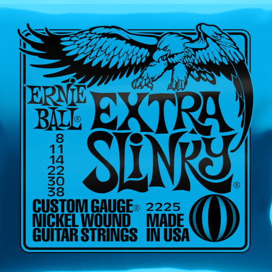 Ernie Ball 2225 Extra Slinky Nickel Wound Electric Guitar Strings .08-.38 Gauge