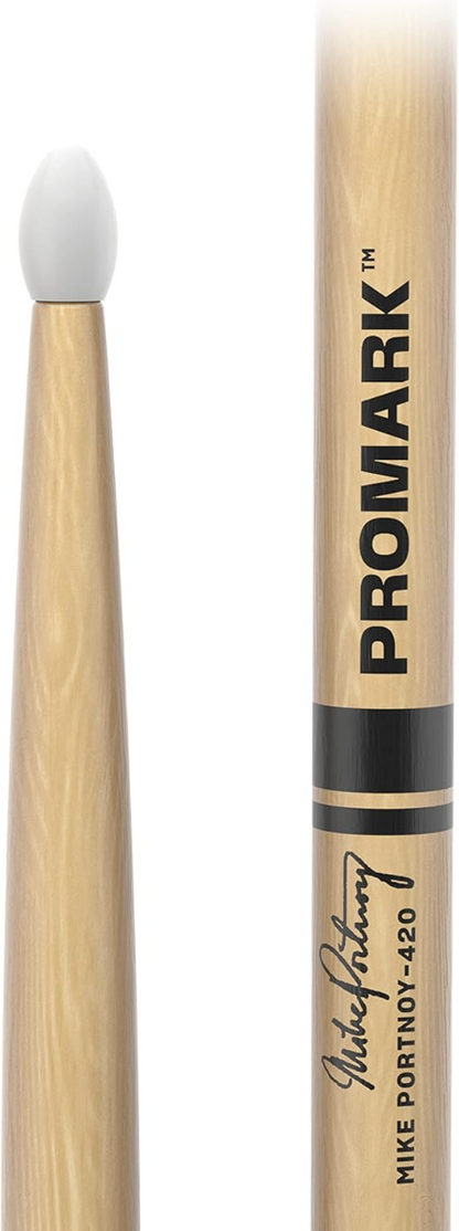 Promark Hickory 420 Mike Portnoy Signature Nylon Tip Drumsticks