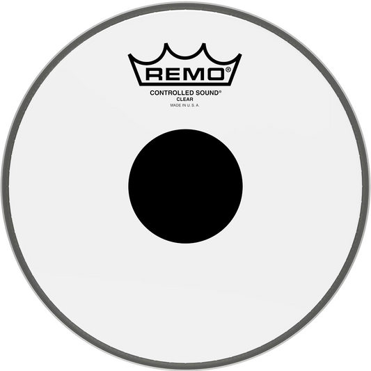 Remo Control Sound Clear Black Dot on Top Black Dot 8" Drumhead