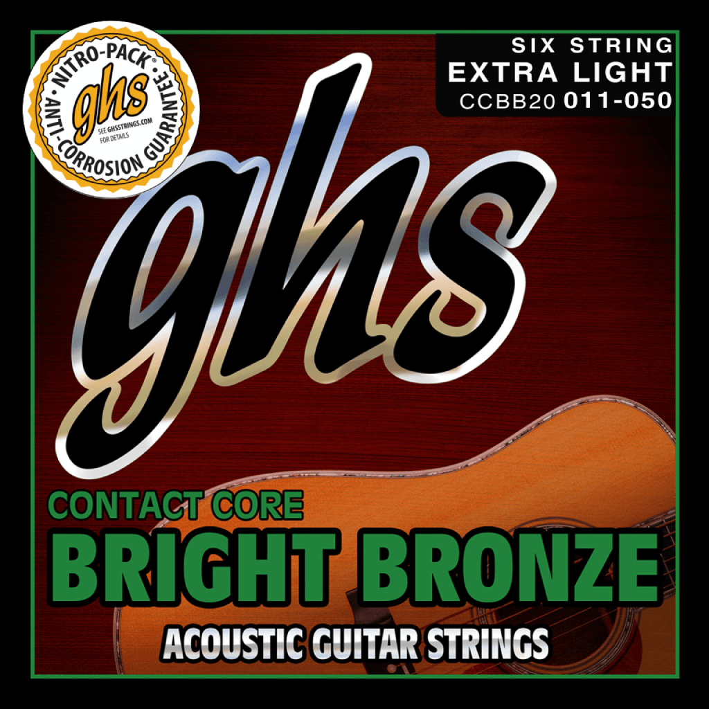 GHS CCBB20 CC Bright Bronze Acoustic Guitar String 11-50 Gauge