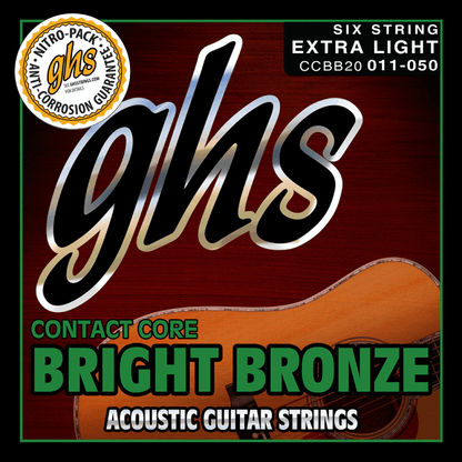 GHS CCBB20 CC Bright Bronze Acoustic Guitar String 11-50 Gauge
