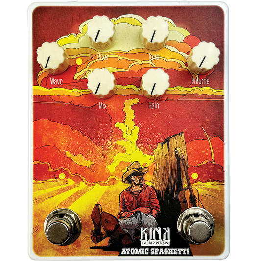 Kink Atomic Spaghetti Overdrive Tremolo pedal based on the Honey Bee Overdrive