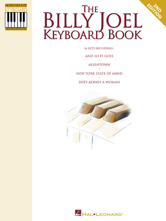 The Billy Joel Keyboard Book Note For Note Keyboard Transcriptions