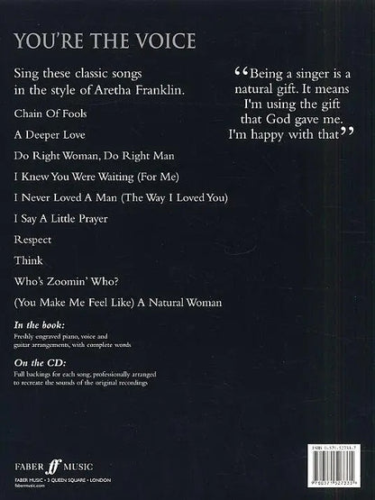 You're The Voice Aretha Franklin PVG/CD
