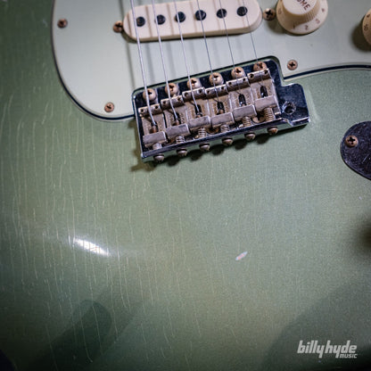 Fender Custom Shop 1959 Stratocaster Journeyman Relic Electric Guitar in Faded Aged Sage Green Metallic