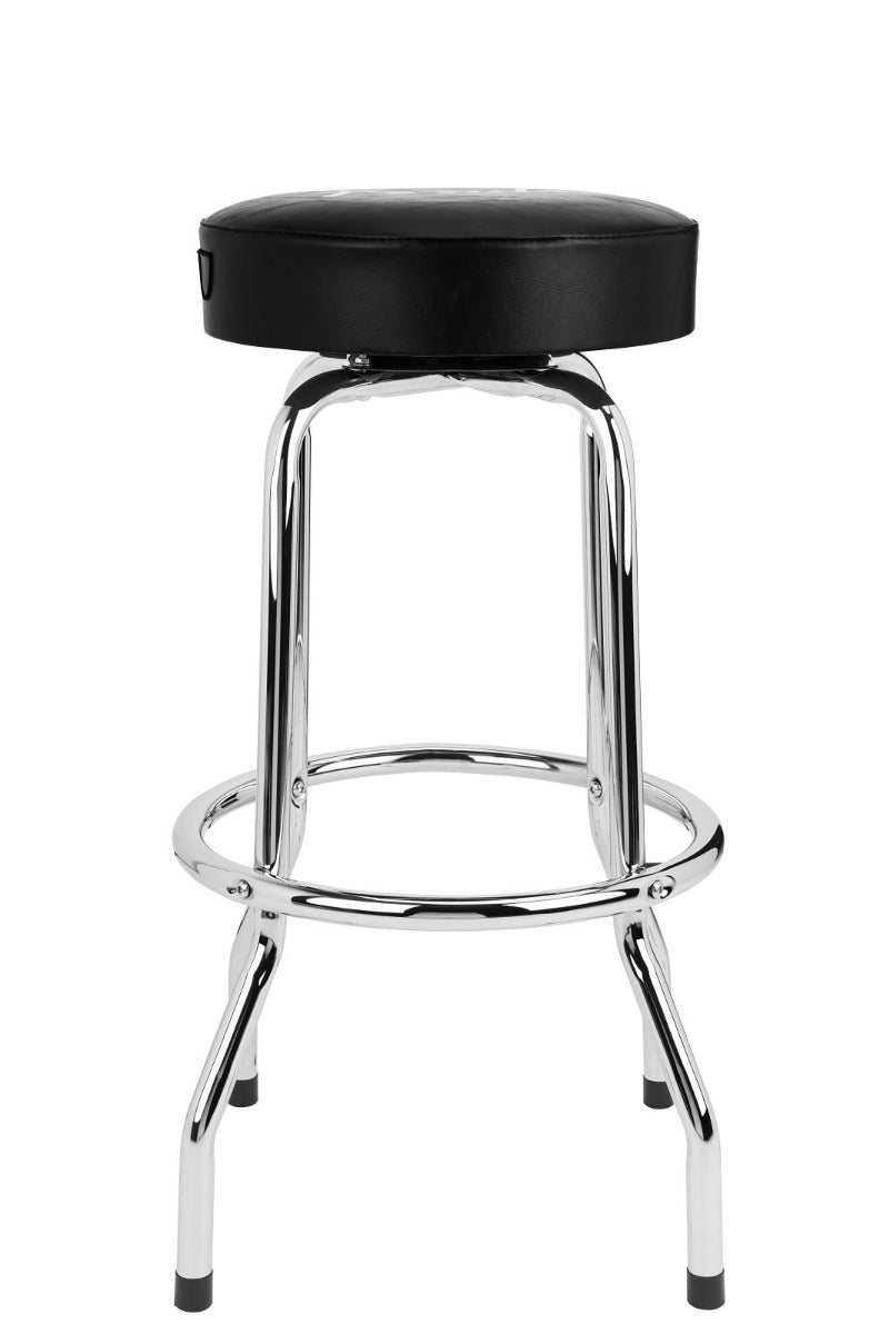 Fender® Spaghetti Logo Pick Pouch Barstool in Black/Chrome 30"
