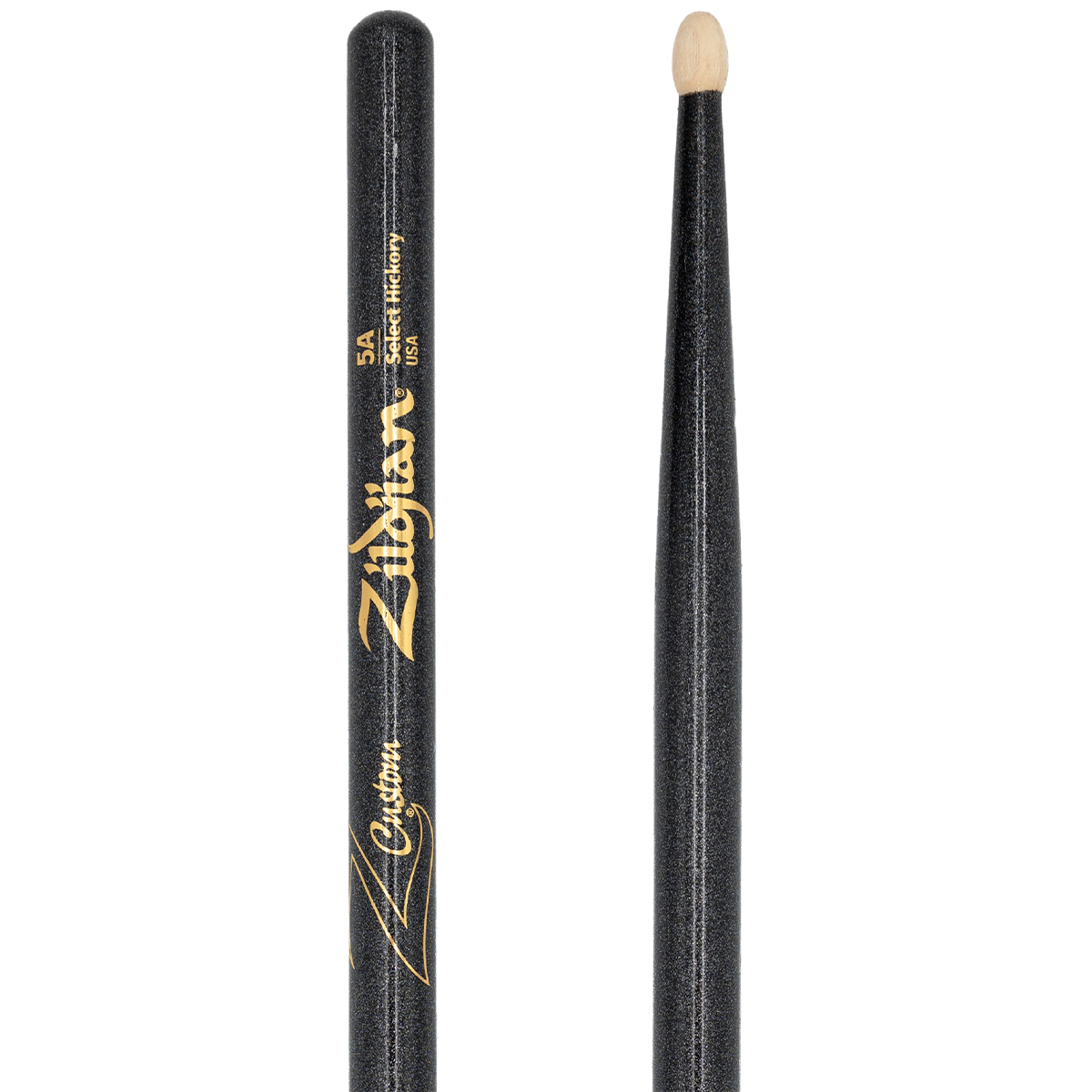 Zildjian Z Custom Limited Edition Wood Tip 5A Drumsticks in Black Chroma
