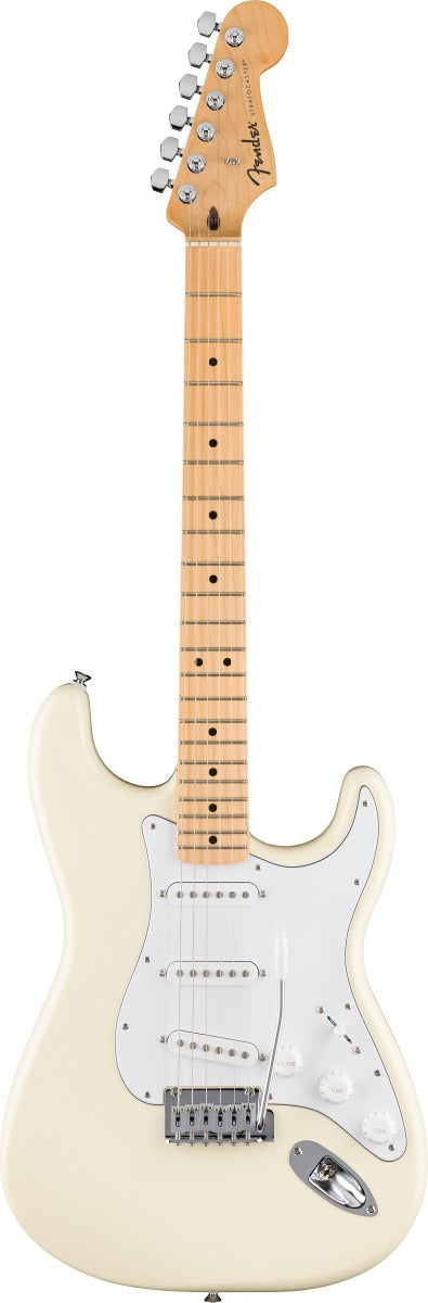 Fender Standard Stratocaster, Maple Fingerboard in White Pickguard in Olympic White