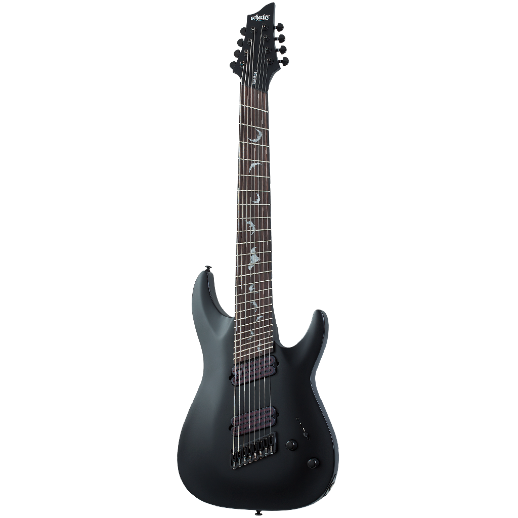 Schecter Damien 8 Multiscale 8 String in Satin Black