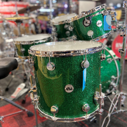 DW Collectors Custom 5-Piece Shell Pack (22BD, 10T,12T, 14FT, 14S) in Green Glass