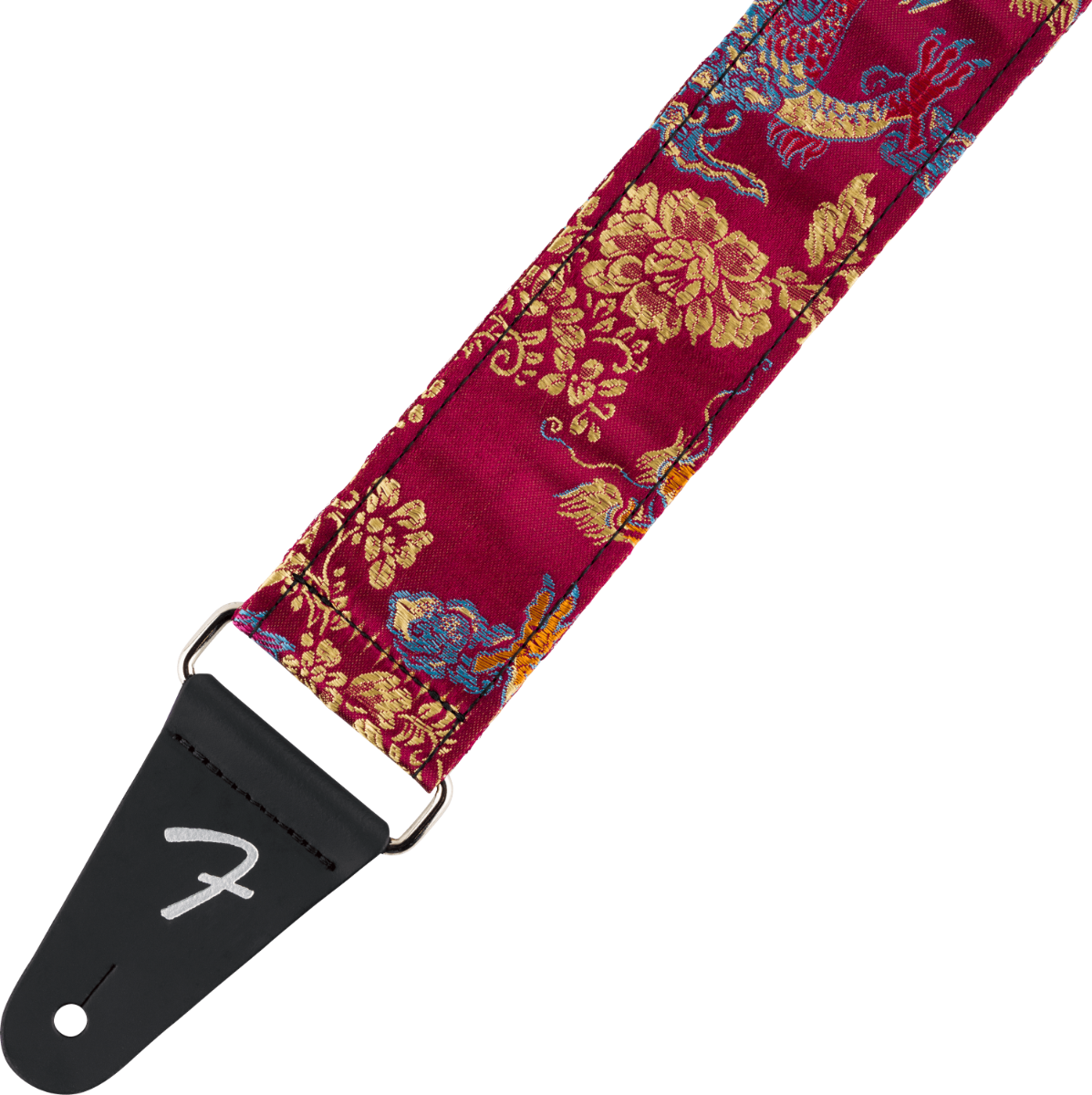 Fender Satin Dragon Strap in Wine