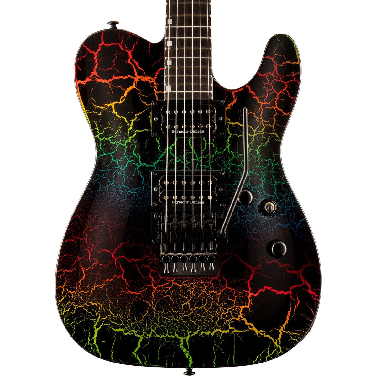 ESP LTD Mirage Deluxe 87 in Rainbow Crackle