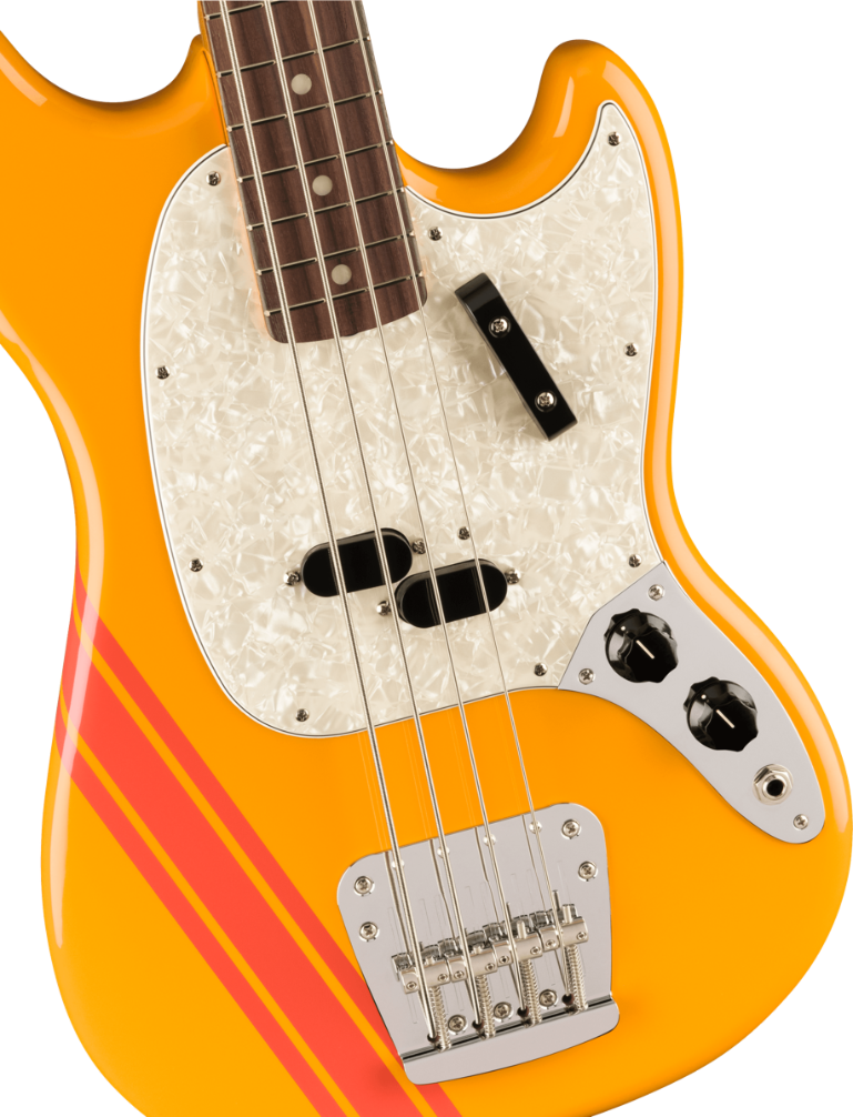 Fender Vintera II '70s Competition Mustang Bass, Rosewood Fingerboard in Competition Orange