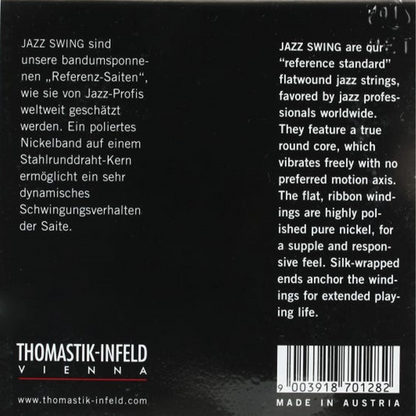 Thomastik Jazz Swing Flatwound Electric Guitar Strings Set Light  .011-.047 Gauge