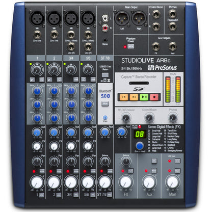 PreSonus StudioLive AR8c 8 channel USB C Compatible Audio Interface / Mixer / Recorder