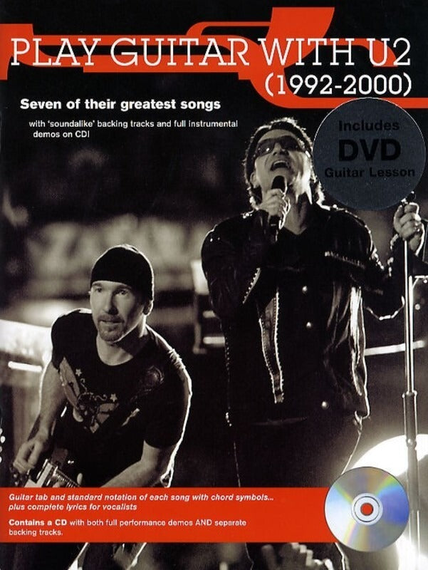 Play Guitar With U2 1992 to 2000 Book CD & DVD