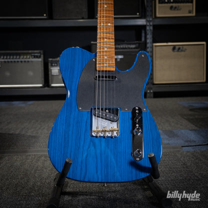 Fender Custom Shop American Custom Telecaster NOS Electric Guitar in Sapphire Blue Transparent