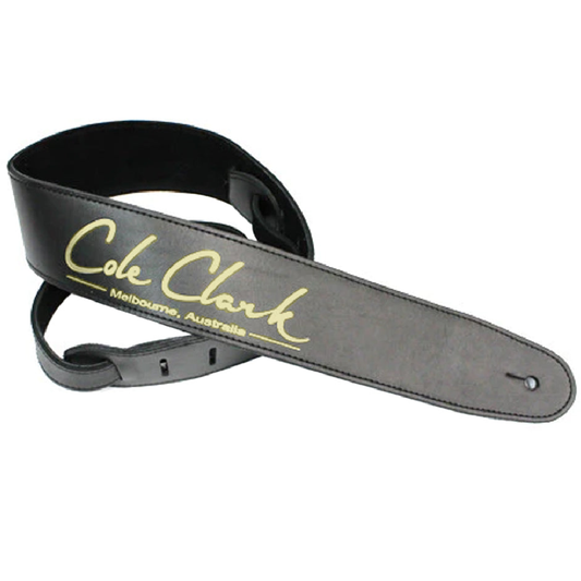 Cole Clark Leather Guitar Strap in Black