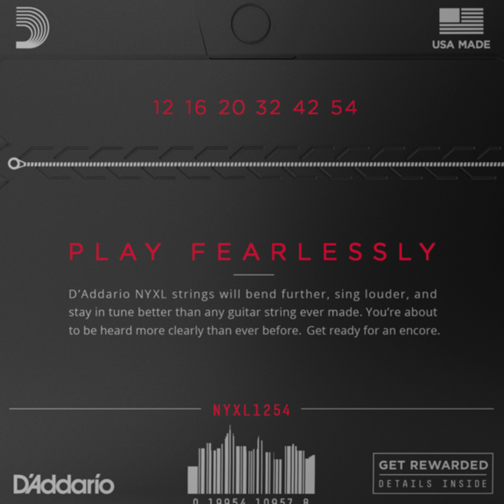 D'Addario NYXL1254 Nickel Wound Electric Guitar Strings Heavy 12-54 Gauge