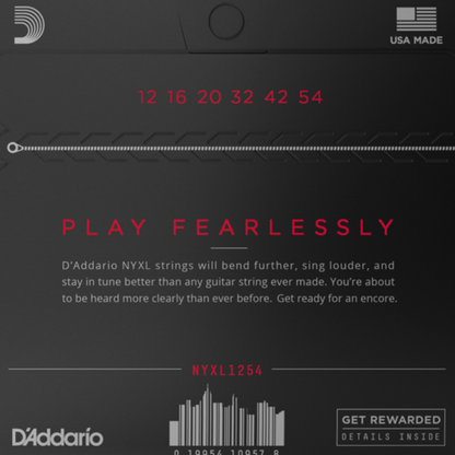 D'Addario NYXL1254 Nickel Wound Electric Guitar Strings Heavy 12-54 Gauge